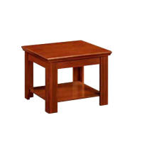 优企 时尚油漆矮桌胡桃木色方茶几 600*600*480mm 张
