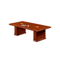 优企 简约长桌胡桃木色洽谈桌大型会议桌 2400*1200*760mm 张