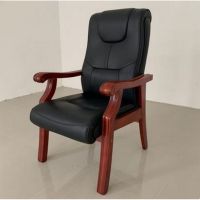 优企 老板椅会议椅办公椅带扶手 牛皮 680W*690D*1120H 1张