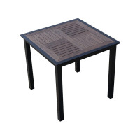 优企 户外休闲咖啡色塑木桌室外庭院露天桌 80拼花方桌 800W*800D*720H 张