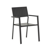 优企 户外露台庭院塑木椅室外花园阳台椅 竖纹椅 550W*570D*840H 张