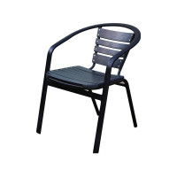 优企 户外休闲庭院别墅塑木椅花园阳台椅 扁管椅 550W*560D*720H 张