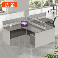 优企 L型屏风工位办公桌卡位 T型两人位 2420*1420*1100mm YYQ-BGZ-8 张