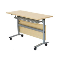 优企 折叠培训桌会议桌双人办公桌可移动带轮桌1.6米 1600*500*750mm 张