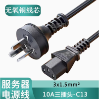 SKU PDU电源线 10A三插转C13 1.5平 3m 10条起售 无维保 货期7-10天