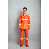 青松 0.45MM荧光桔红针织布雨衣 4528 XXXL荧光桔红 单位:套