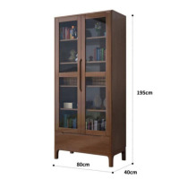 新王橡胶木两门书柜 80*40*195cm 单位:个