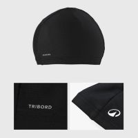 迪卡侬 泳帽儿童网布男女泳帽 黑色 头围56-59cm 单位:个