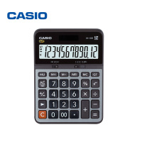 CASIO卡西欧DX-120B太阳能12位数 台式商务 办公计算器 金属面板 金属灰[宽12.6cm 长17.5cm]