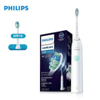飞利浦 HX3714/01电动牙刷充电式声波震动牙刷自带1支刷头2种清洁强度 薄荷绿