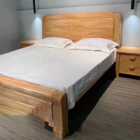 大嘉 橡木实木床1.8*2米床垫5CM 床头柜一个