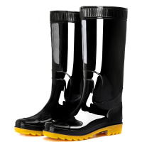 雨鞋男士款时尚雨靴户外防水不易滑耐磨HL807高筒黑色