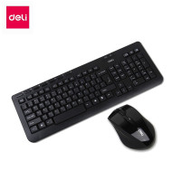 得力3729 无线键鼠套装(黑色)(套)