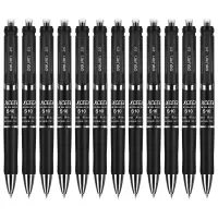 得力S10签字笔中性笔水笔0.5mm 12支/盒 黑色 12盒装