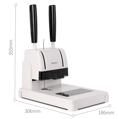 得力3888财务凭证装订机 306*186*355mm 浅灰