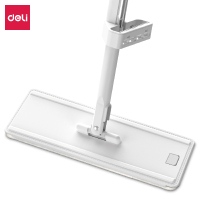 得力LQ131 免手洗平板拖把(灰色)(配两块拖布/套)