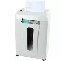 齐心S330 电动大功率迷你文件段状粉碎机碎纸机办公17L大容量 白色