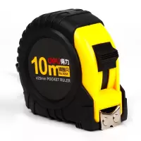 得力8204钢卷尺10m(黄)(1把) 双制动耐用工程钢卷尺子伸缩尺 测量工具