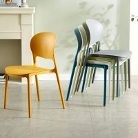 大华震塑料椅子靠背加厚现代简约书桌凳子北欧餐椅