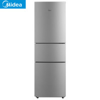 美的(Midea)BCD-210TM(ZG)家用厨房冰箱三门 低音节能冷藏冷冻电冰箱 210升 浅灰色