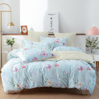 多喜爱(Dohia)全棉简约四件套 40支清花叶舞203*229cm 适用1.5/1.8米宽床