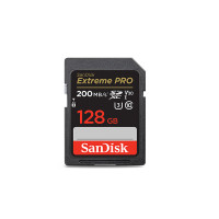 闪迪4K黑卡V30 128GB SD内存卡相机存储卡读速200MB/s 写速90MB/s