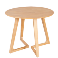 大嘉橡木洽谈桌椅1+4组合(直径80cm)