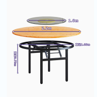 大嘉 2.2米直径 折叠桌面+折叠桌脚+1.6米转盘