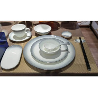 赫伯特灰色渐变盘碗碟五件套