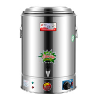 欣琪电热蒸煮桶双层大容量开水桶电热汤桶 30L 带龙头 蒸煮桶[304发热盘,旋钮款]