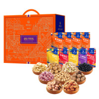 集味轩坚果礼盒开心果巴旦木核桃夏威夷果提子干干果炒货礼盒装 1840g