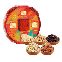 集味轩坚果礼盒开心果巴旦木核桃夏威夷果提子干干果炒货礼盒装 1180g
