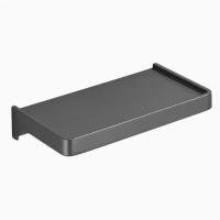 广博卫生间置物架围边单层置物架灰色 太空铝免打孔