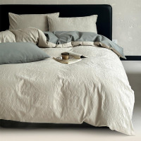 优竹世家轻奢高端长绒棉四件套200*230cm 雪松绿