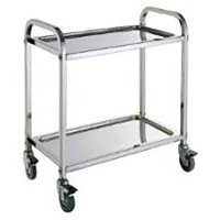 大嘉餐具回收车1000*500*950mm 304#磨砂不锈钢板