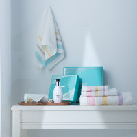 多喜爱(Dohia)毛巾礼盒套装纯棉毛巾礼盒装雅馨 毛巾三件套(红)