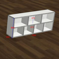 大嘉 双层格子柜白色 长宽高1.5*0.3*0.6M