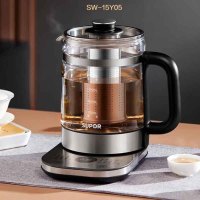 苏泊尔(SUPOR) SW-15Y05养生壶 1.5L煮茶器花茶壶 电水壶烧水壶电热水壶开水壶 保温煮茶壶玻璃电茶壶