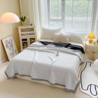 無印良品雅格三层纱春夏被MJ-B2025-0191线条200*230(±2)cm 1400g