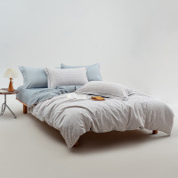 無印良品素肌贡缎四件套MJ-T2025-0298挪威森林绿被套-200*230(±2)cm