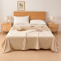 無印良品加厚法兰绒毛毯MJ-Q2024-0392浅米200*230(±2)cm 1100g