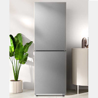 美的(Midea)182升双门两门小型电冰箱 BCD-182M钛钢灰-星烁