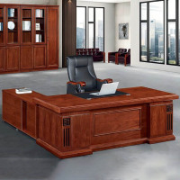 缘与君良XFT04班台 1800*900*760 材质:中纤板贴胡桃木皮