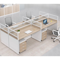 缘与君良XFP03屏风桌:三聚氰胺面环保颗粒板(含小柜) 尺寸:1200*600*1100E型两人位