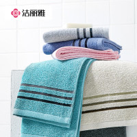 洁丽雅素锦毛巾W3115 5条装 颜色随机