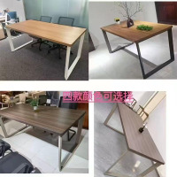 会议桌2000*1000*750mm三聚氰胺面环保颗粒板金属支架(不含椅子)