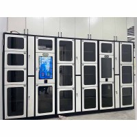 六门智能储物柜镀锌钢板7寸显示屏人脸识别密码指纹高2000*深520*宽1600