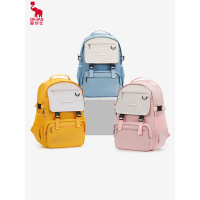 爱华仕书包透气大容量减负双肩包高中工装风简约高颜值防泼水背包OCB4706蓝色、紫色、森林绿、焦糖色、沙黄色可选