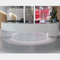 大嘉弧形桌2800*700*800mm高密度纤维板0058