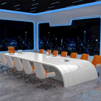 大嘉会议桌2800*1200*750mm主材高密度纤维板